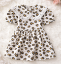 Girls White Daisy Dress with Peter Pan Collar and Bow