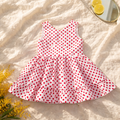 Girls Dress with Bow and V-Back