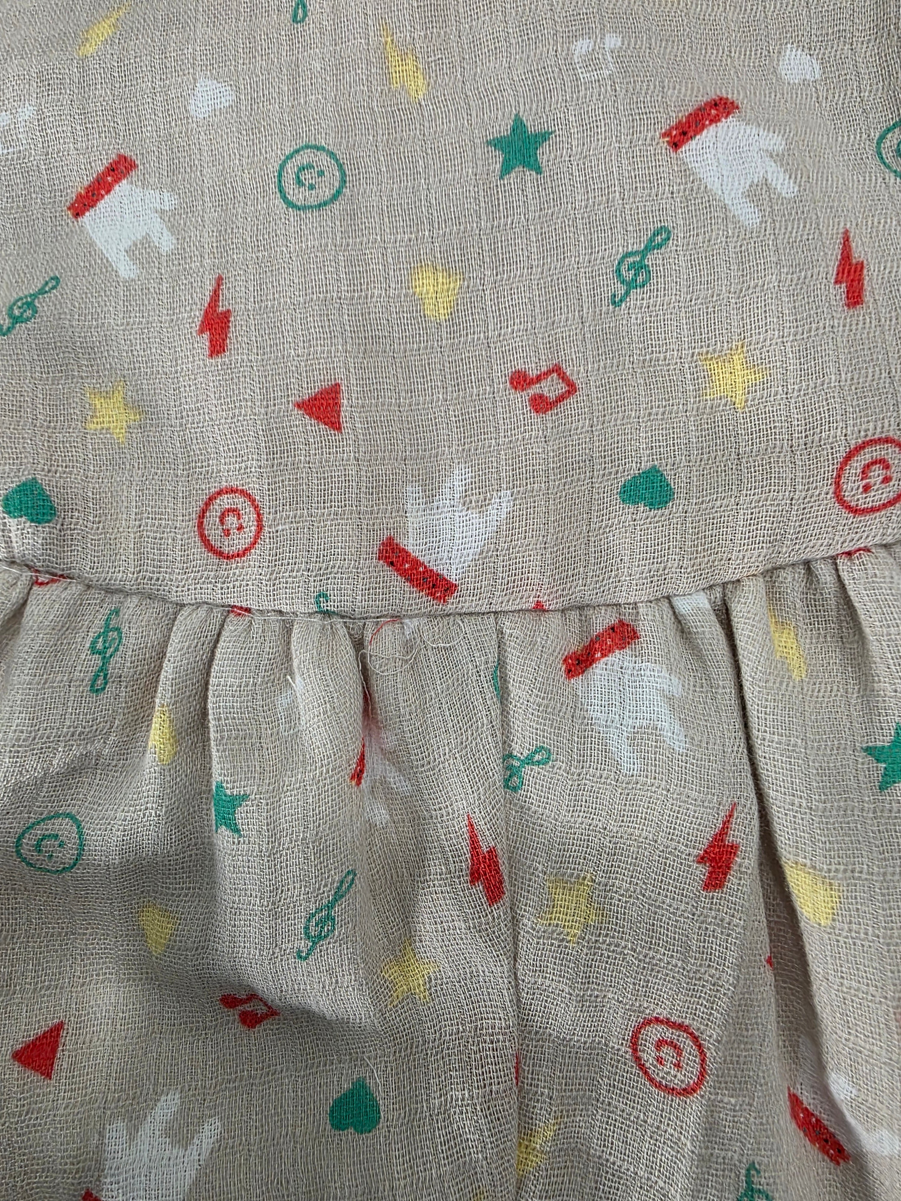 Musical Stars Baby Romper 6 Months with Hat