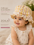 Yellow Baby Girl Hat with Lace Trim and Bow - 1 Year